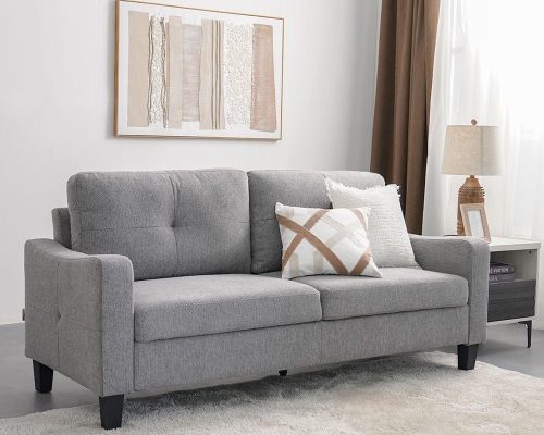SUPREME 2 SEATER FABRIC SOFA-GREY